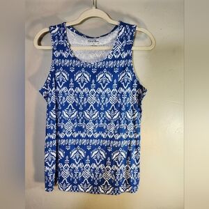 Coral Bay Sleeveless Tank 100% Cotton Sz S